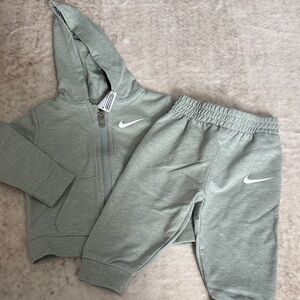 Nike Kids Light Green Hoodie and Joggers Set
